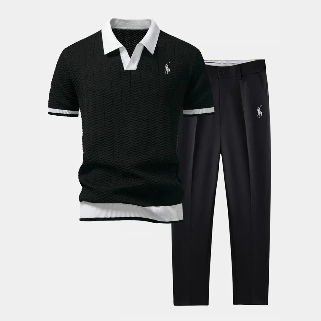 RL™ | Polo Col V & Pantalon Fuselé Coupe Slim