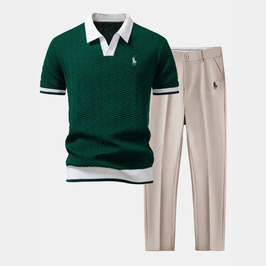 RL™ | Polo Col V & Pantalon Fuselé Coupe Slim
